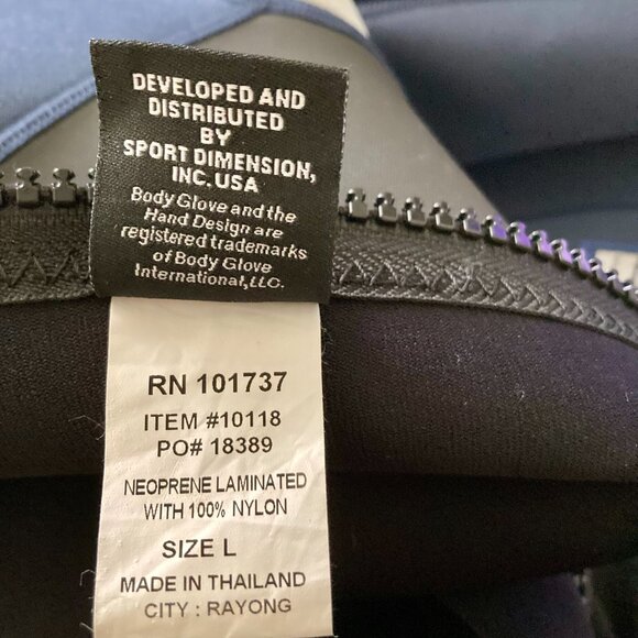 NWOT, Men's SZ L, BODY GLOVE Water Surf Suit, 2mm Method in Navy & Charcoal Gray - Picture 6 of 6